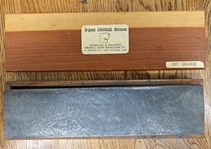  Hiram Smith Whetstone Soft Arkansas Sharpening Oilstone 8"x 2"x 1" Quarried 