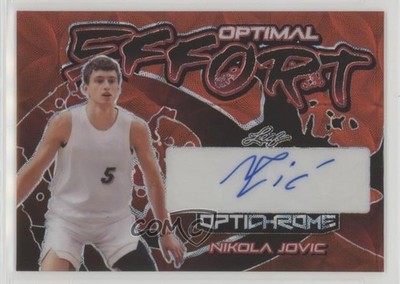 2022-23 Leaf Optichrome Orange Kaleidoscope 2/2 Nikola Jovic Rookie Auto RC td8