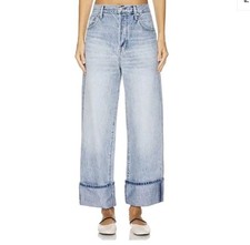 Pistola Ryder High-Rise Cuffed Straight Jean In Essex Wide Leg Denim Size 31