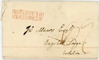 1830 LETTER JAMES SEVIERS CLIFTON to MEARS BAGSHOT LODGE MISSENT TO PORTSMOUTH