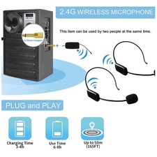 Dual Wireless Headset Microphone System