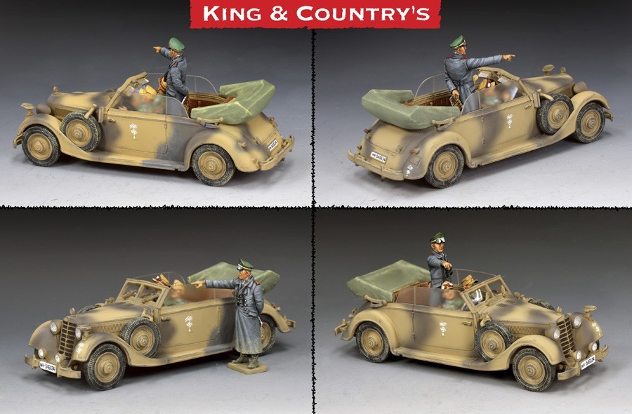King & Country - Afrika Korps AK153 - Officiers D'état-major (Set De 2) - 54mm