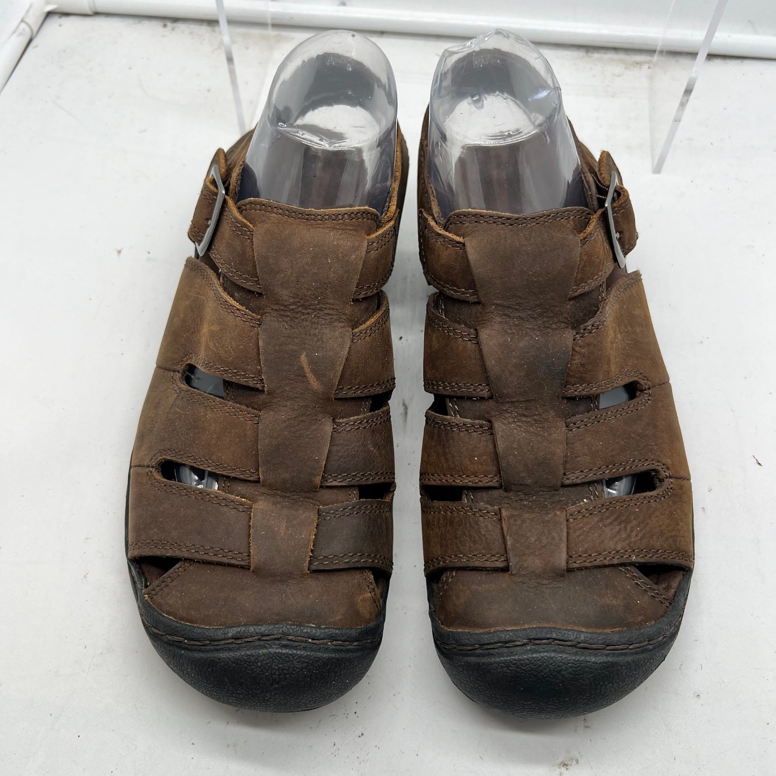 Sandali Keen Uomo 9 Bidwell 1461 Pescatore Pelle Marrone Escursione