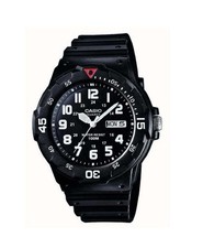 Casio Gents 43mm Quartz Watch with Black Analogue Dial and Black Rubber Strap