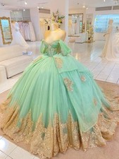 Green Dresses Gorgeous Quinceañera Gowns Princess Sweet 16 Birthday Party Dress