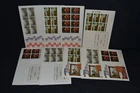 GB first day covers 1967 Paintings x 3 sets of 3 all with blocks