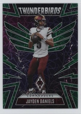2025 Panini Phoenix Thunderbirds Green Lazer 12/49 Jayden Daniels #50 1k3z