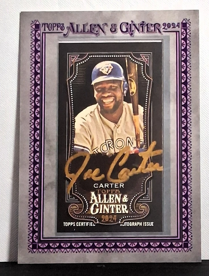Joe Carter 2024 Topps Allen & Ginter X #MA-JCA marco plateado tinta dorada 4/5 Foto 2 de 4