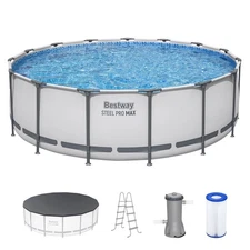 Bestway Steel Pro Max Family Size Round Steel Frame Swimming Pool (Open Box)