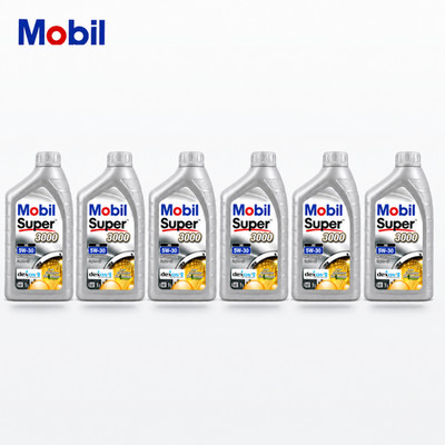 6 x 6L 5W30 Fully Synthetic Engine Oil Mobil Super 3000 XE MB 229.51 229.52