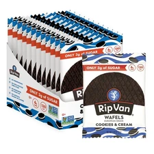 Rip Van Wafels Cookies & Cream Stroopwafels - Keto Snack - 12 Pack