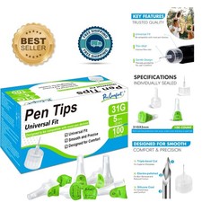 Comfortable 31G 5mm Pen Tips - Universal Fit, 100ct for Everyday Use