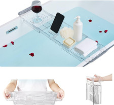 Bathtub Caddy Tray,Adjustable Bathtub Tray Table, Bath Organizer for Relaxing Sp