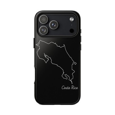 Costa Rica Map Outline Phone Case iPhone Samsung Pixel Minimal Country Case