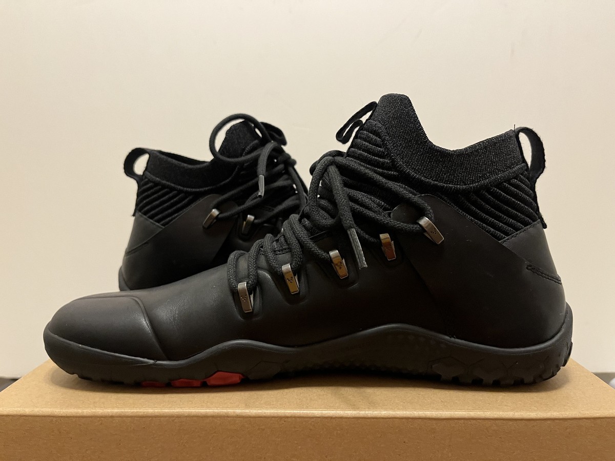 VivoBarefoot Magna Leather FG Hiking Boots Black Obsidian 
