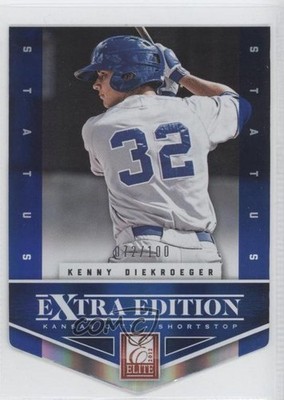 2012 Elite Extra Edition Status Blue Die-Cut 72/100 Kenny Diekroeger #175 h3a