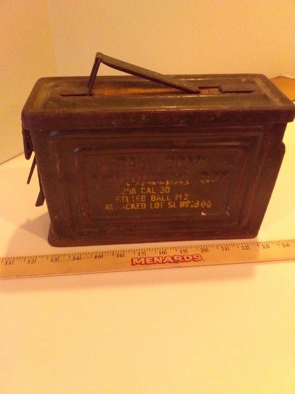 Military 30 CAL Metal AMMO CAN 7.62mm BOX .30 CALIBER