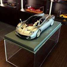 BBR Pagani Huayra Codalunga Semi Matt Grigio Montecarlo with Display Case