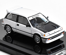 HobbyJapan 1:64 Scale 1984 White Carbon CIVIC Si E-AT Diecast Display Gift Model