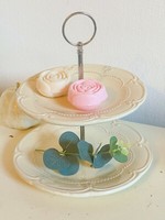 Clayre & Eef Etagere Kuchenplatte MuffinstäNder Plateau Landhaus Shabby