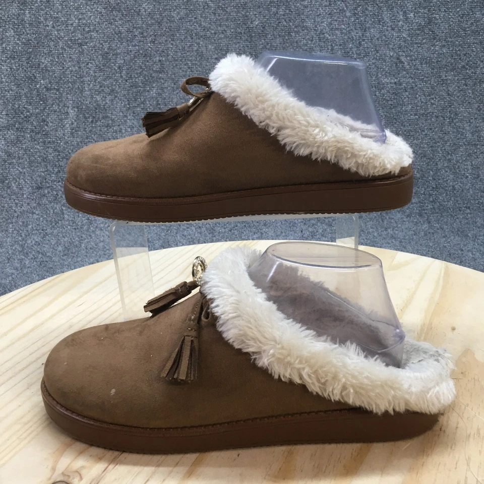 GBG By Guess Zapatillas Mujer 8 M Zuecos Marrón Imitación Piel Borde Informal Punta Cerrada Baja Foto 2 de 4