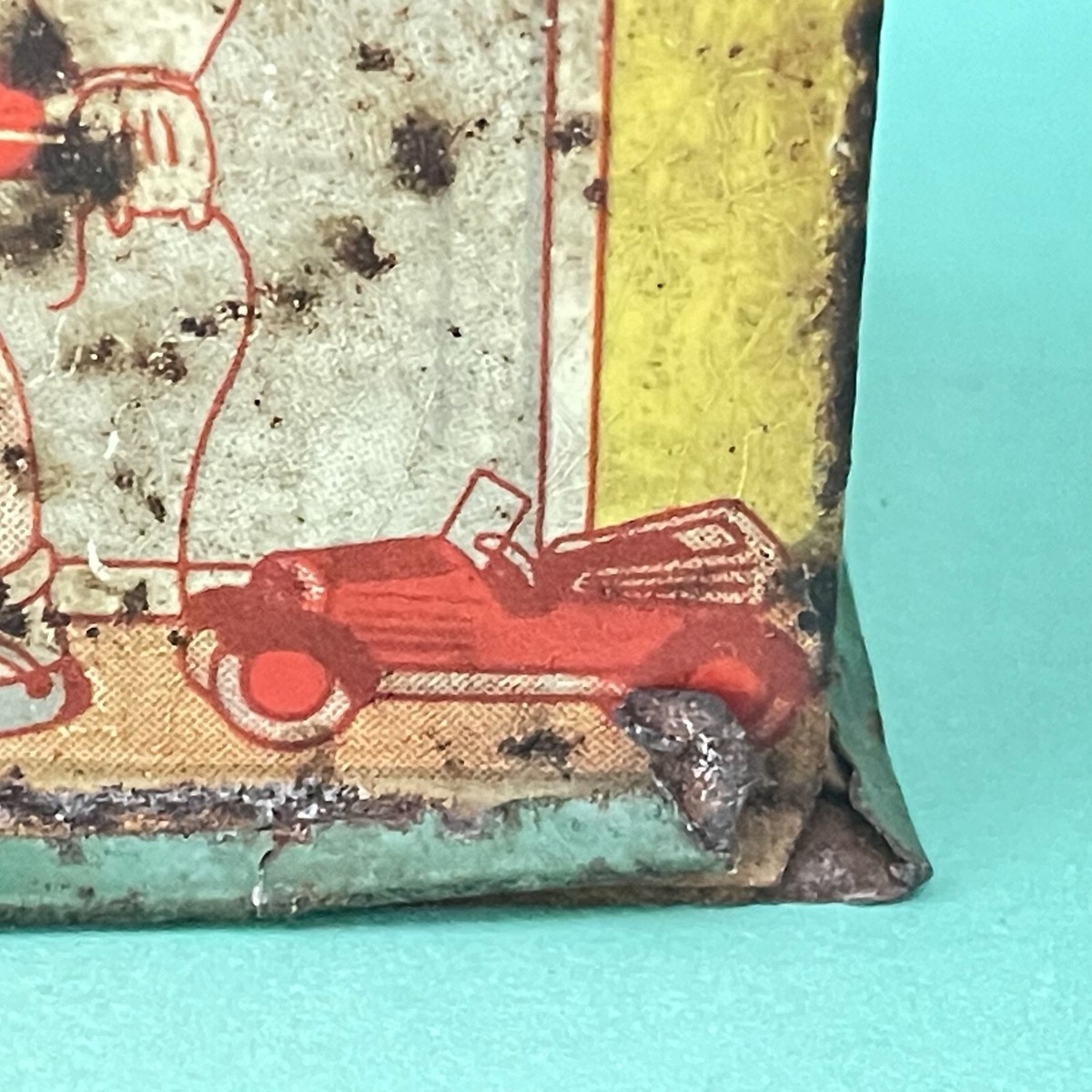 Ancienne Tirelire Voiture / Pompe à Essence - Tôle Lithographiée, DRGM Germany