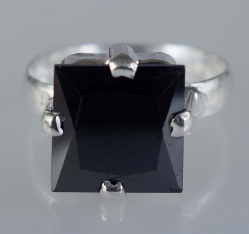 Black Diamond Solitaire 11.89 Ct/12 mm Square Cut Certified Heavy Design Gift - Picture 7 of 7