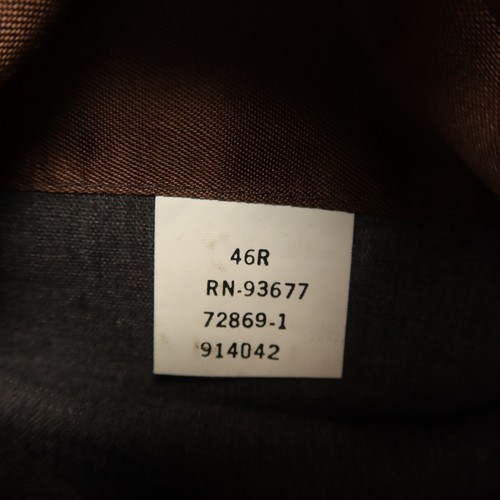 VTG Tweed Jacket XL Brown Windowpane Check 100% Wool Cashmere Blazer 46R - Picture 9 of 16