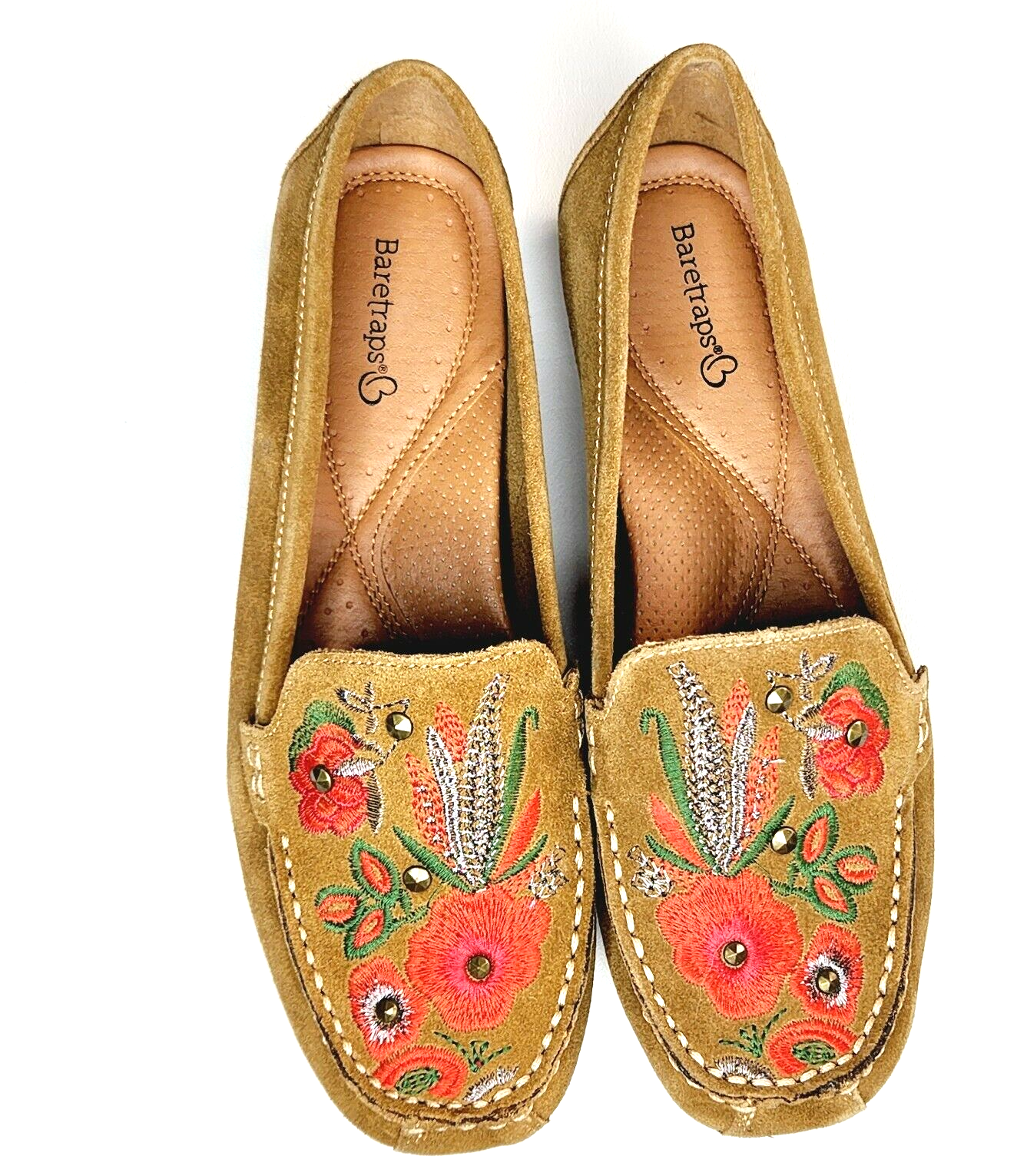 Baretraps Otella Embroidered Suede Slip 