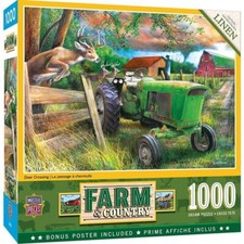 MasterPieces Farm Country 1000 Puzzles Collection - Deer Crossing 1000 Piece Jig