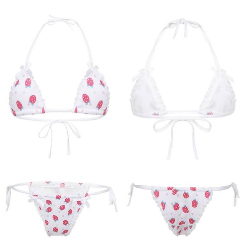 Girls 2 Pieces Bathing Suits Summer Bikini Sets Crop Top with Skirted Briefs - Picture 99 of 102