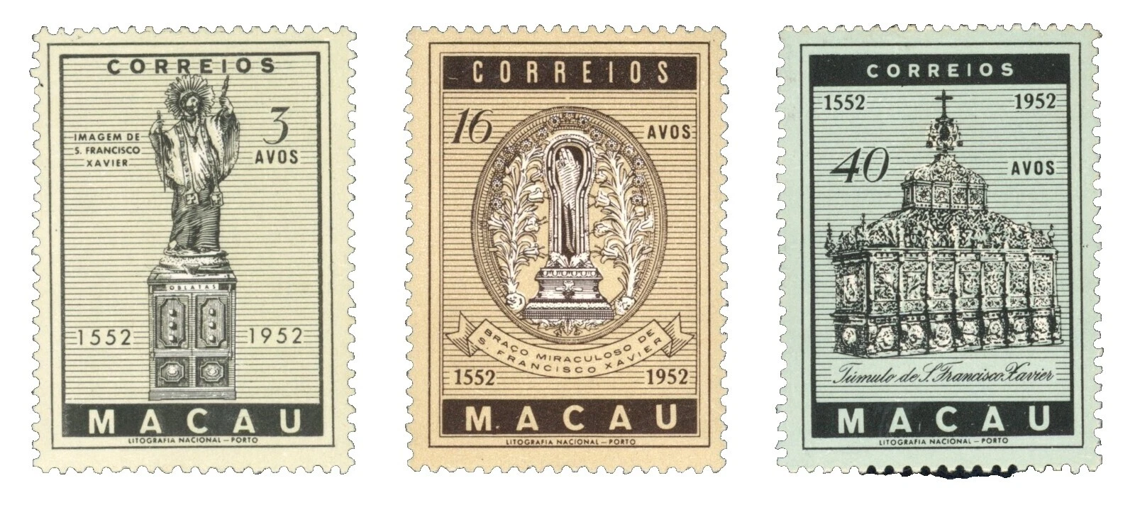 En excelente estado nunca abisagrado/estampillada sin montar o nunca montada Sellos Macau Multi-color