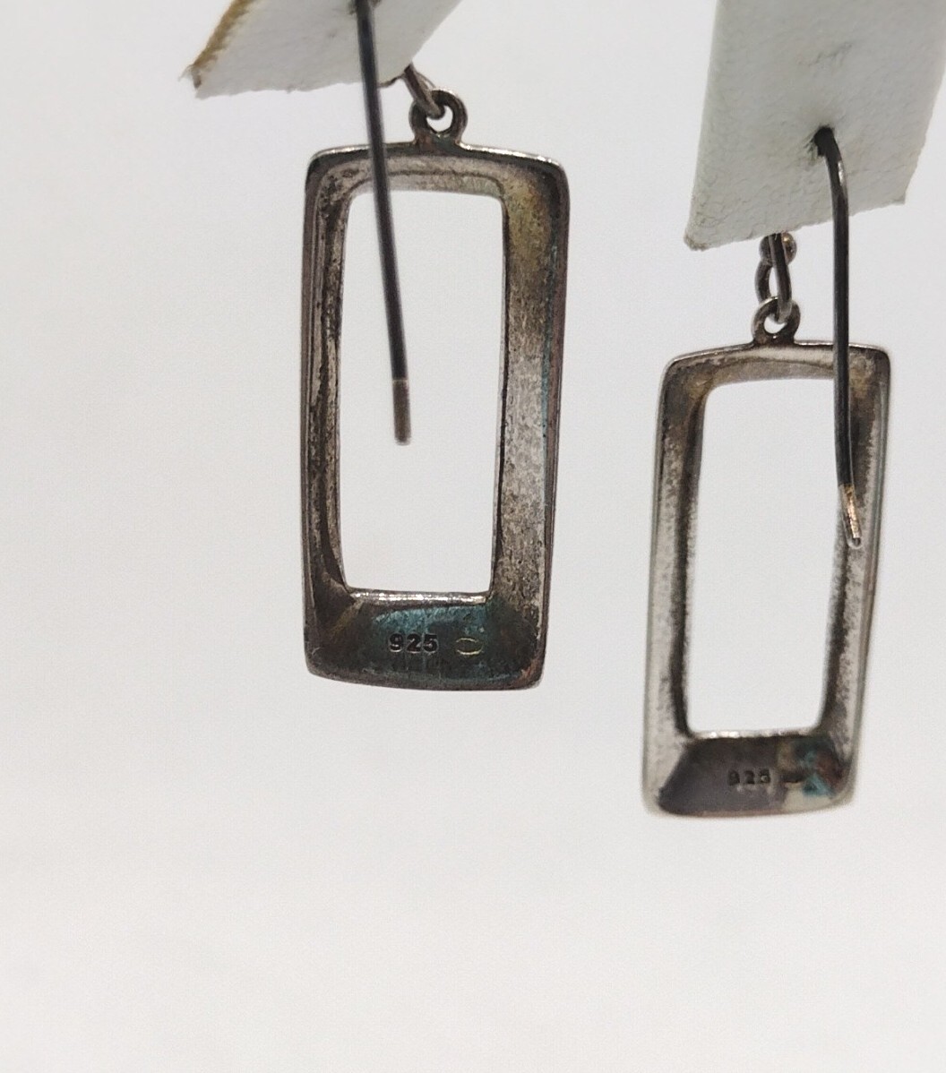 Sterling Silver 925 Forever Rectangular Dangle Dr… - image 4