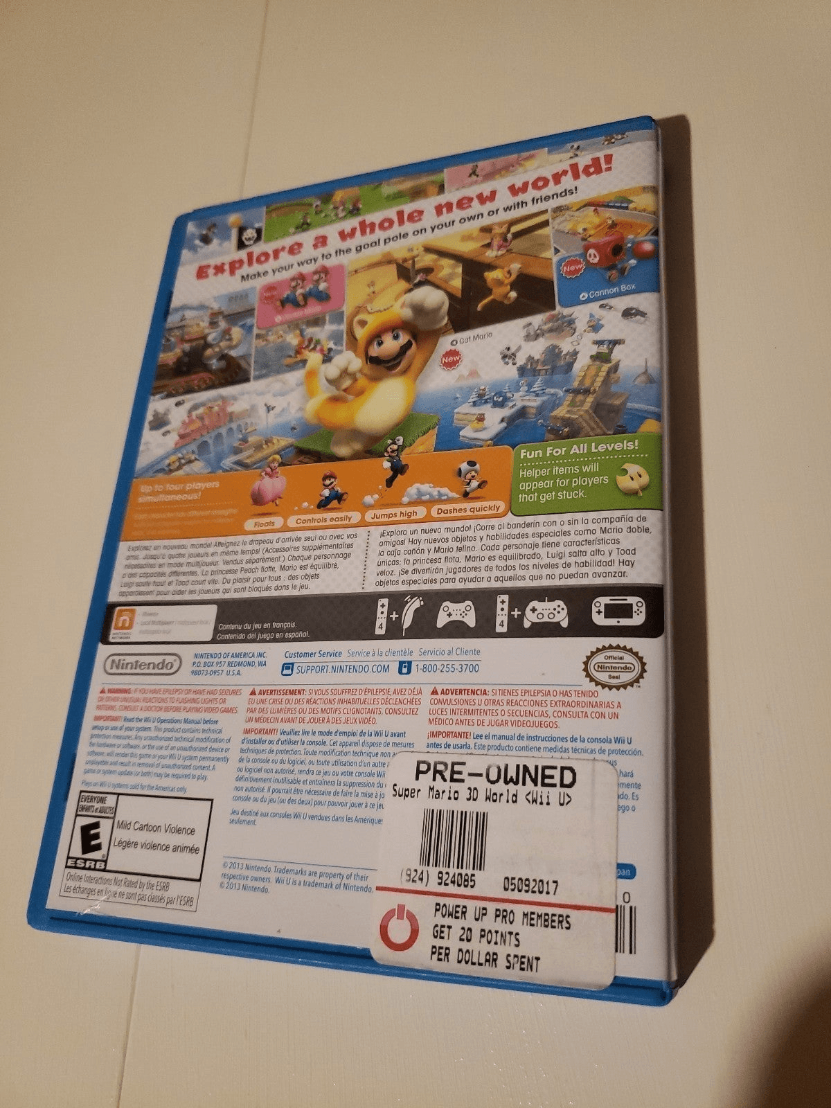 Mavin  Nintendo Selects: Super Mario 3D World (Nintendo Wii U, 2016) with  manual