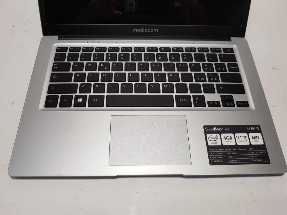 Mediacom SmartBook 145 - Intel Celeron - 4GB RAM - 32GB SSD - Immagine 2 di 4