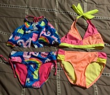 Justice Girls Size 10 Bathing Suits Swim Suits Tankini Bikini Lot 2