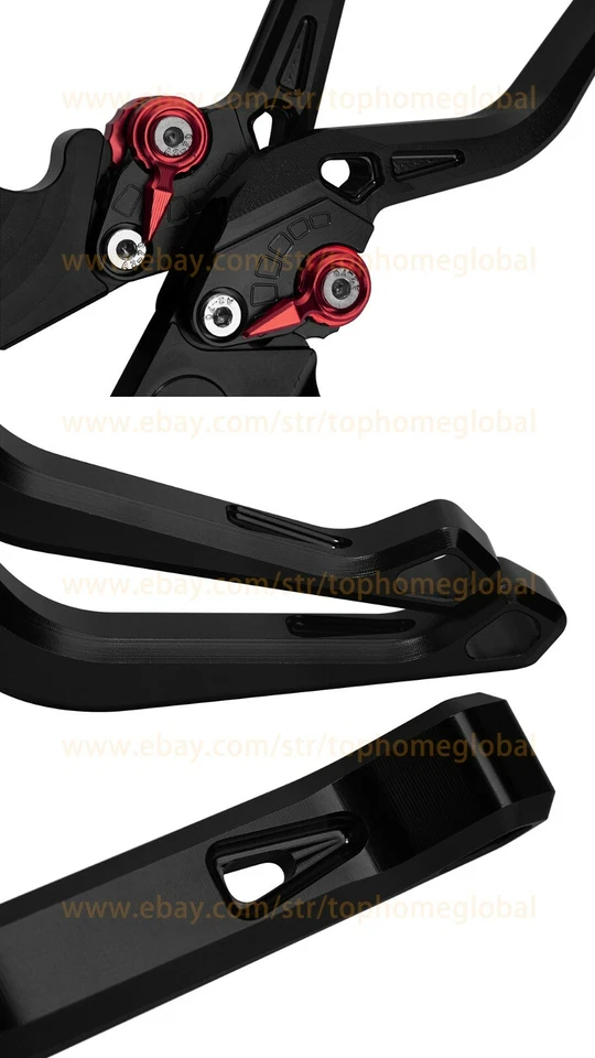 Palancas de freno de embrague corto negras para Honda CB1000R 2008-2016 CBR1000RR 2004-2007 Foto 4 de 4