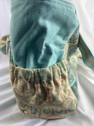 Paul Brent Seaside Canvas Beach Shoulder Bag Purse Shells Sand Dollars Seaweed - Picture 4 of 10