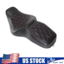 Red Stitch Full Set One-Piece Seat For Harley Electra Glide Road Glide 1997-2007