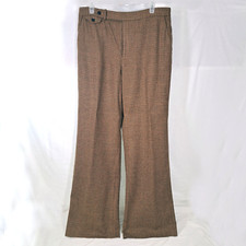 Vintage Ralph Lauren Women's 12 Wool Herringbone Dress Pants, Lined, Un-Hemmed