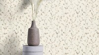 Vliestapete Rasch Aquarelloptik Blattmuster Creme Beige Grau 486131 (3,74€/1Qm)