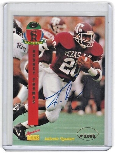 1995 Signature Prime Rodney Thomas RC Auto /3000 HOUSTON - Picture 1 of 2