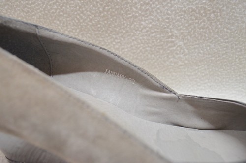 Django & Juliette January Two Tone Grey Suede/Leather Slip On Wedge Heels Sz 39 - Picture 7 of 20