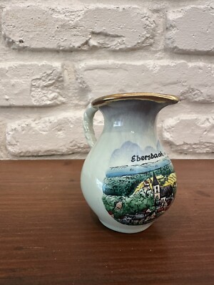 E. Bersbach Souvenir Pitcher Small Multicolor Hand Paired 