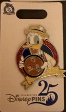 2025 Disney Parks 25th Anniversary Pin Trading Donald Duck Pin Board OE Pin
