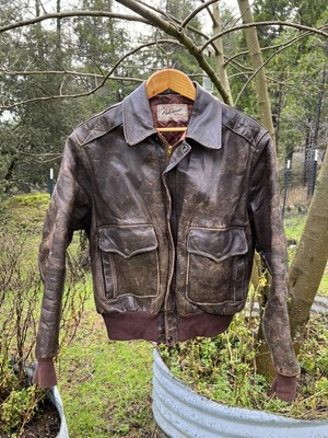 Vtg 50s Sears Hercules Horsehide A2 Leather Jacket Size 44 | eBay
