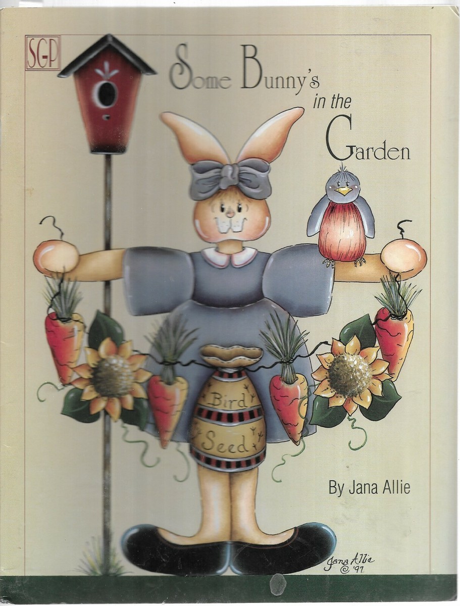 decorative-tole-painting-pattern-booklet-some-bunny-s-in-the-garden-easter-ebay