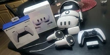 Meta Quest 3 128GB VR Headset (With Attachments + PS5 Controller)