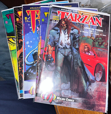 Tarzan the Warrior #1-5 VF/NM complete series - Simon Bisley - Malibu comics set