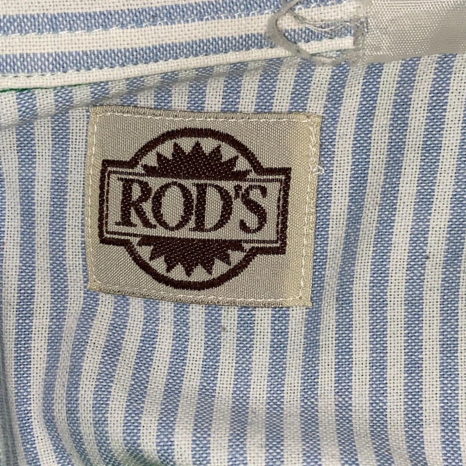 Camisa de hombre Rod's verde talla mediana vaquera occidental manga larga con botones Foto 4 de 4